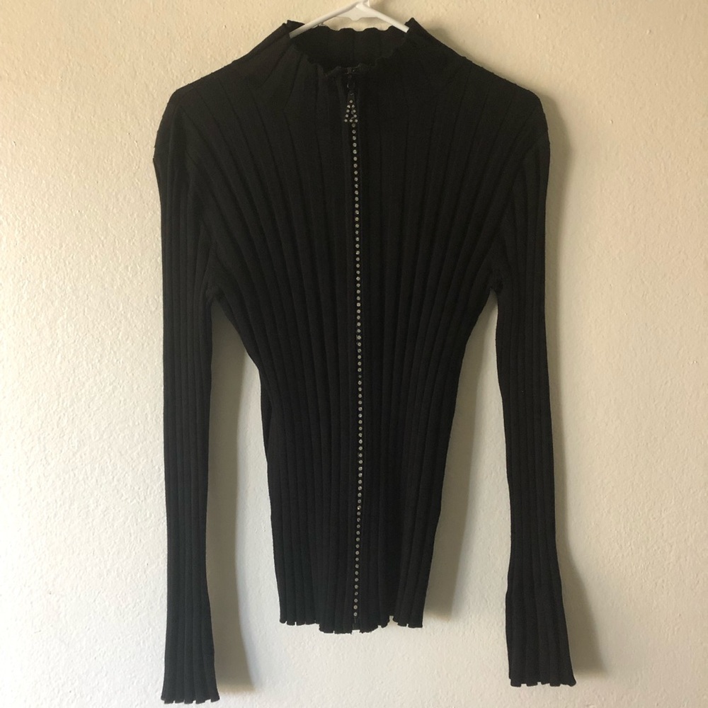 New w/o tag BELLDINI rhinestone zip up